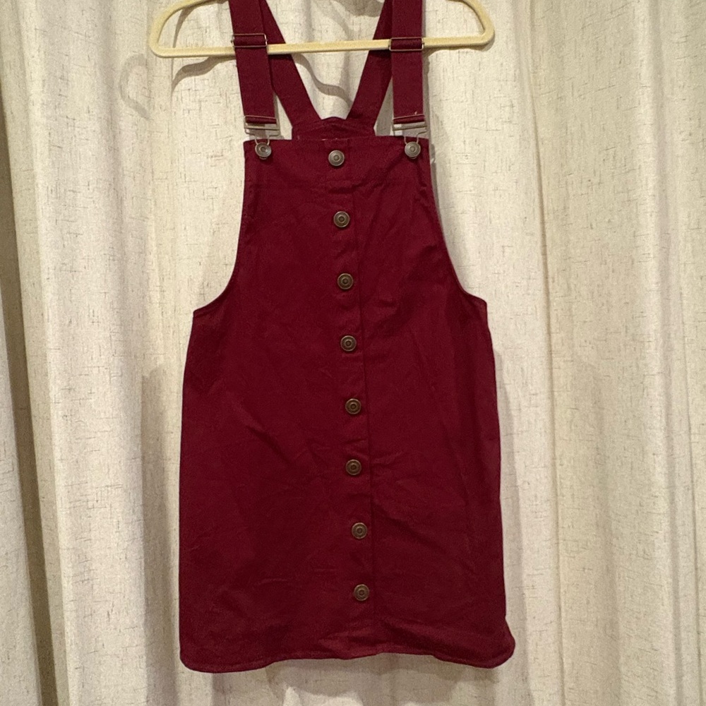 Harper Burgundy Button-Front Dress